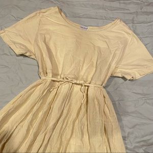 Pale Yellow Cottagecore Tea Maxi Dress